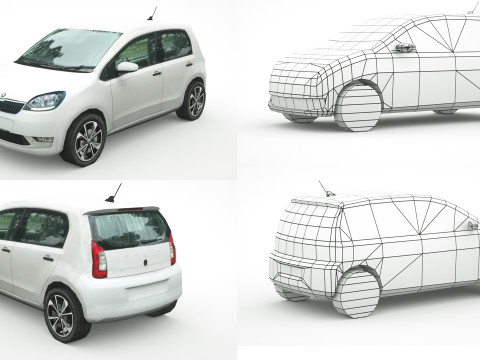 25 Low Poly Hatchbacks Model 3D