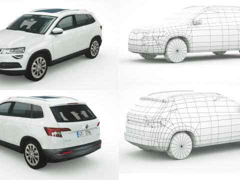 25 Low Poly Hatchbacks Model 3D