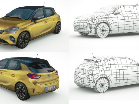 25 Low Poly Hatchbacks Model 3D