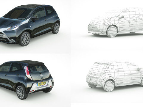 25 Low Poly Hatchbacks Model 3D