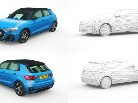 25 Low Poly Hatchbacks Model 3D