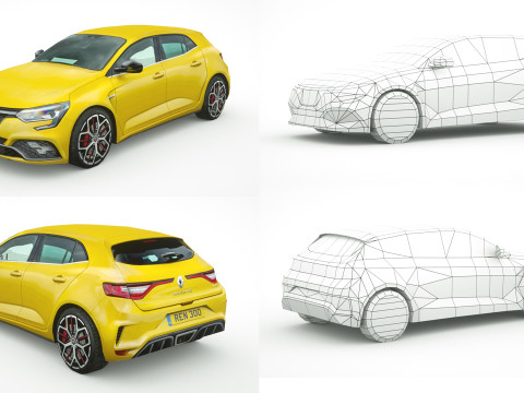 25 Low Poly Hatchbacks Model 3D