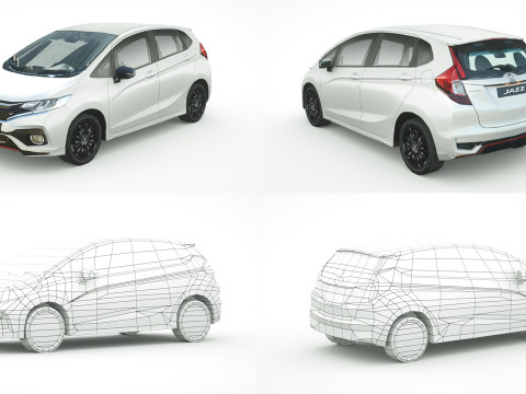 25 Low Poly Hatchbacks Model 3D