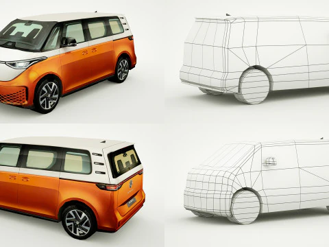18 SUVs and VANs Low-poly 3D Model