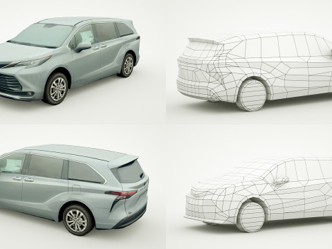 18 SUVs and VANs Low-poly Modello 3D