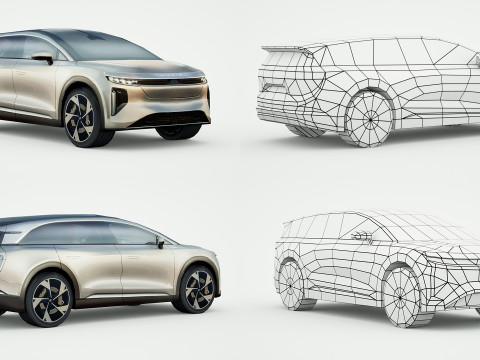 18 SUVs and VANs Low-poly Modello 3D