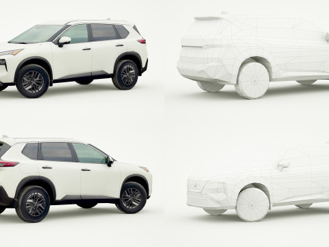 18 SUVs and VANs Low-poly Modello 3D