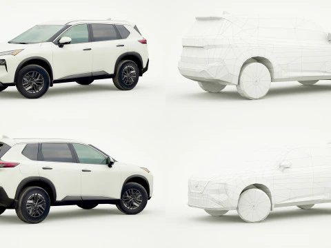 18 SUVs and VANs Low-poly 3D Model