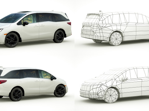 18 SUVs and VANs Low-poly Modello 3D