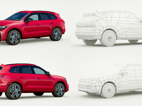 18 SUVs and VANs Low-poly Modello 3D