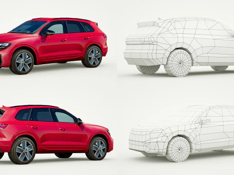 18 SUVs and VANs Low-poly 3D Model