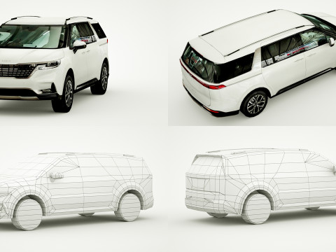 18 SUVs and VANs Low-poly Modello 3D