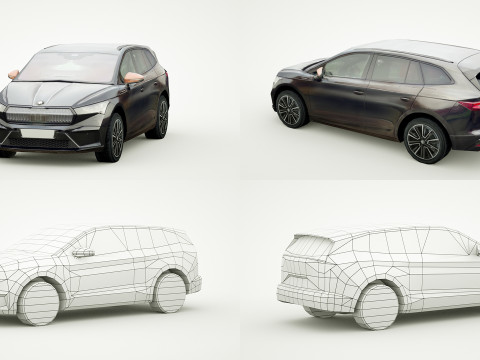 18 SUVs and VANs Low-poly Modello 3D