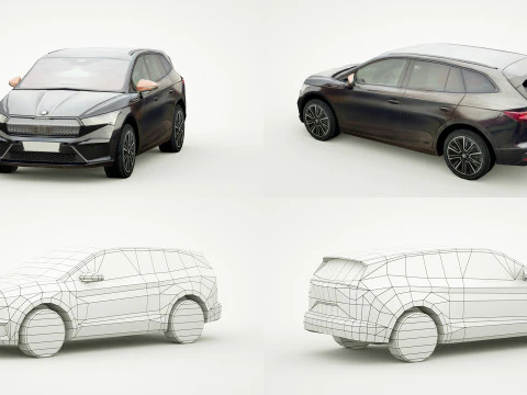 18 SUVs and VANs Low-poly 3D Model