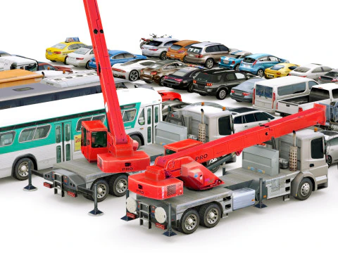 लो पॉली सिटी जेनेरिक वाहन v01 3D मॉडल