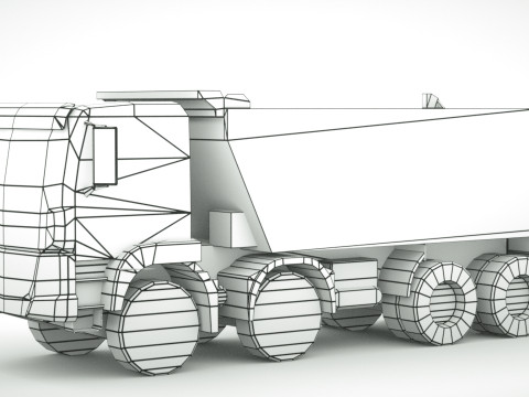12 Low-Poly Trucks vol2 Model 3D