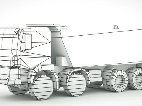 12 Low-Poly Trucks vol2 3D Model
