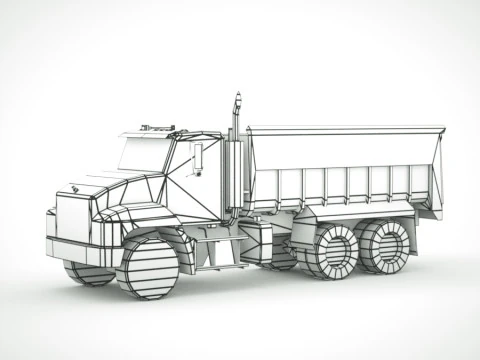 12 Low-Poly Trucks vol2 3D Model