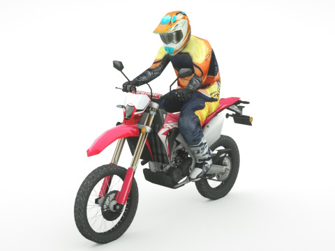 12 Low Poly Motorcycles 3D Model