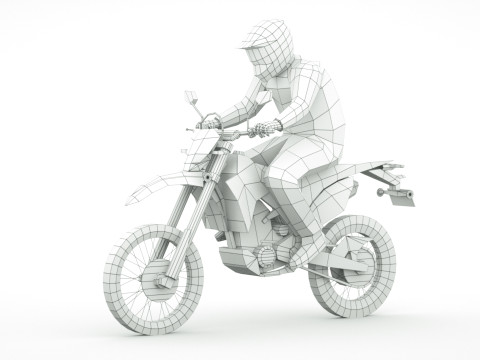 12 Low Poly Motorcycles 3D Model