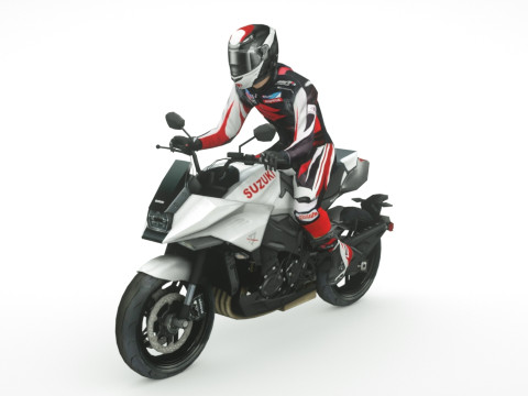 12 Low Poly Motorcycles 3D Model