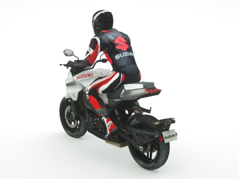 12 Low Poly Motorcycles 3D Model