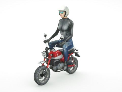 12 Low Poly Motorcycles 3D Model