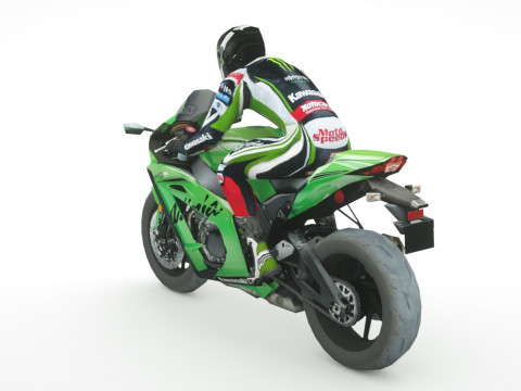 12 Low Poly Motorcycles 3D Model