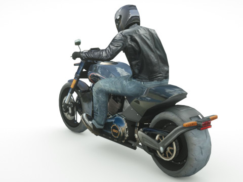 12 Low Poly Motorcycles 3D Model