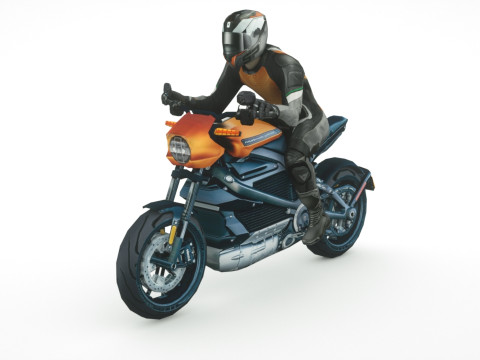 12 Low Poly Motorcycles 3D Model
