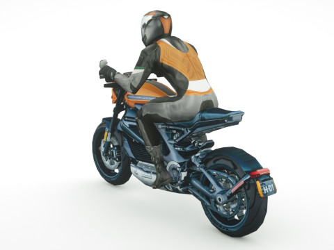 12 Low Poly Motorcycles 3D Model