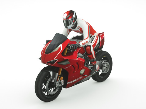 12 Low Poly Motorcycles 3D Model