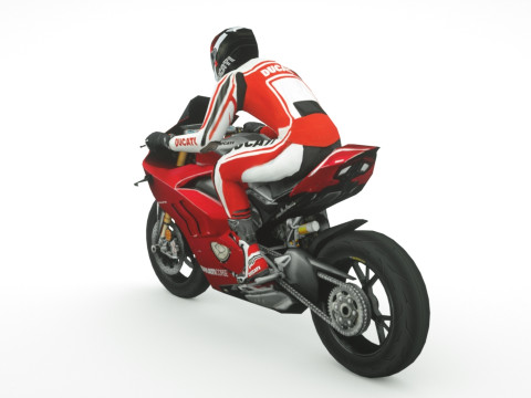 12 Low Poly Motorcycles 3D Model