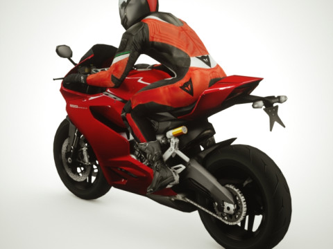 12 Low Poly Motorcycles 3D Model