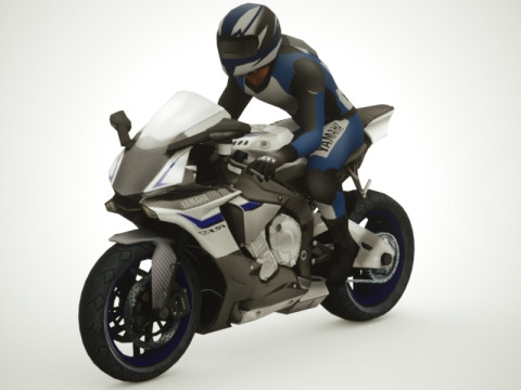 12 Low Poly Motorcycles 3D Model