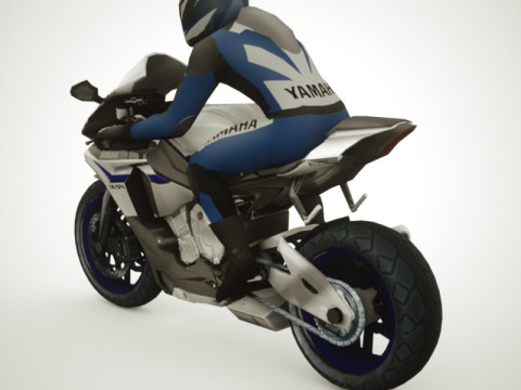 12 Low Poly Motorcycles 3D Model