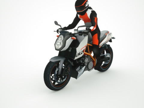 12 Low Poly Motorcycles 3D Model