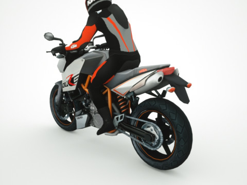 12 Low Poly Motorcycles 3D Model