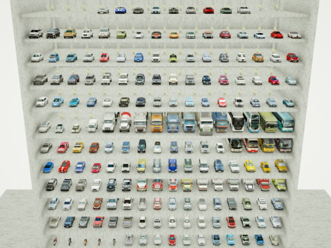 185 Low-Poly vehicles no brands 3D-Modell