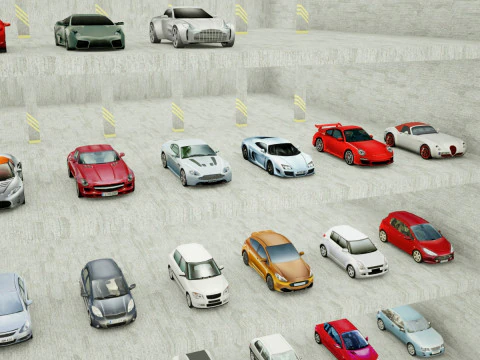 185 Low-Poly vehicles no brands 3D Model