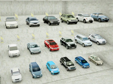 185 Low-Poly vehicles no brands 3D Model