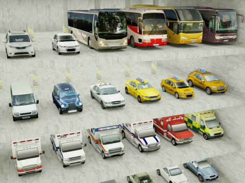 185 Low-Poly vehicles no brands 3D-Modell