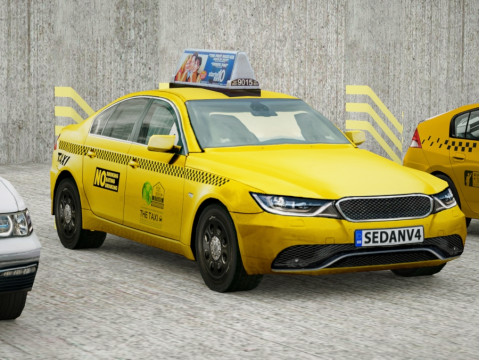 21 Low Poly social vehicles 3D Модель
