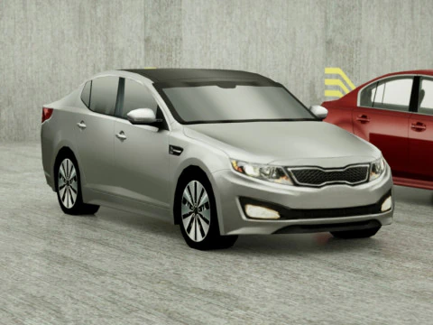 20 berline Low Poly Modello 3D