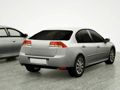 20 berline Low Poly Modello 3D