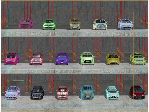 17 Low Poly 5doors collection Modelo 3D