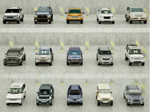 15 Low Poly SUVs Modelo 3D