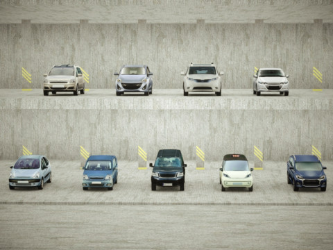 9 Low-poly Mini-Vans 3D-Modell
