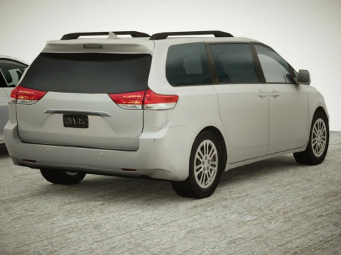 9 Low-poly minibusjes 3D Model