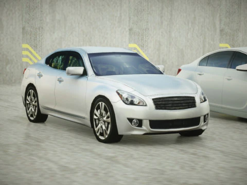 6 Low Poly luxury sport sedans 3D Model